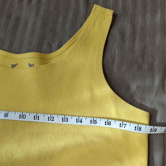 Allison Daley 2 Piece Set Yellow Button Up Lace Top and Matching Tank - Picture 10 of 13